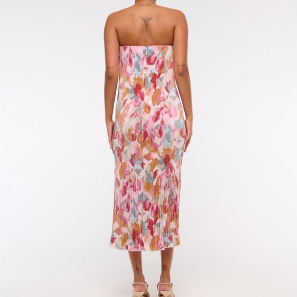 Abercrombie & Fitch Multicolor Strapless Midi Dress - Picture 3 of 7